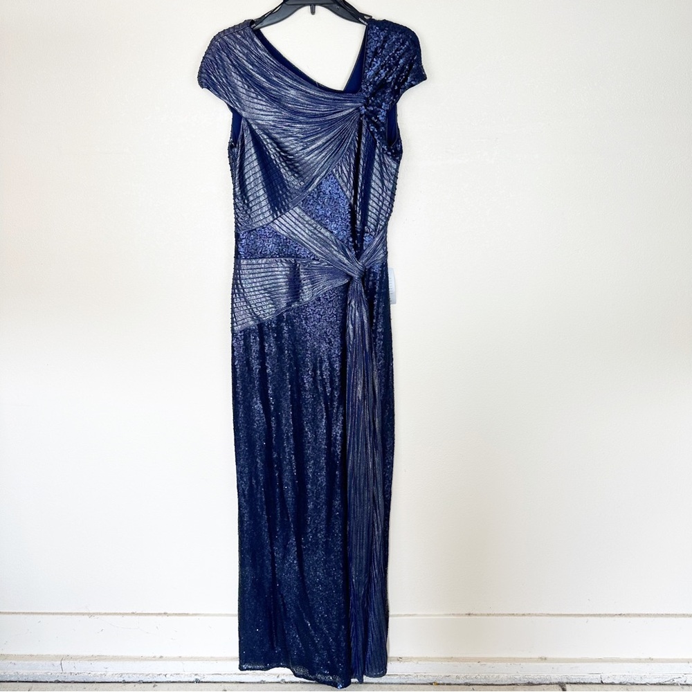 Tadashi Navy Midnight Gown Maxi Dress Size Medium